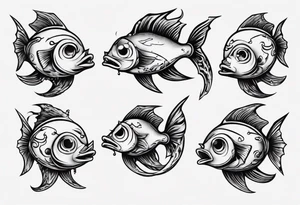 Fish hooks tattoo idea