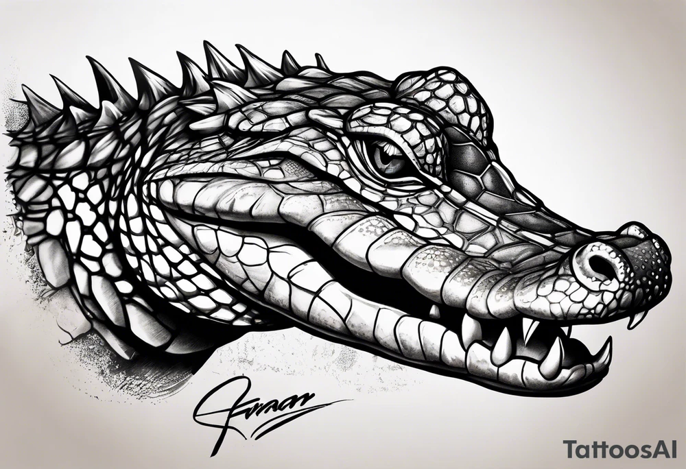 Caiman tattoo idea