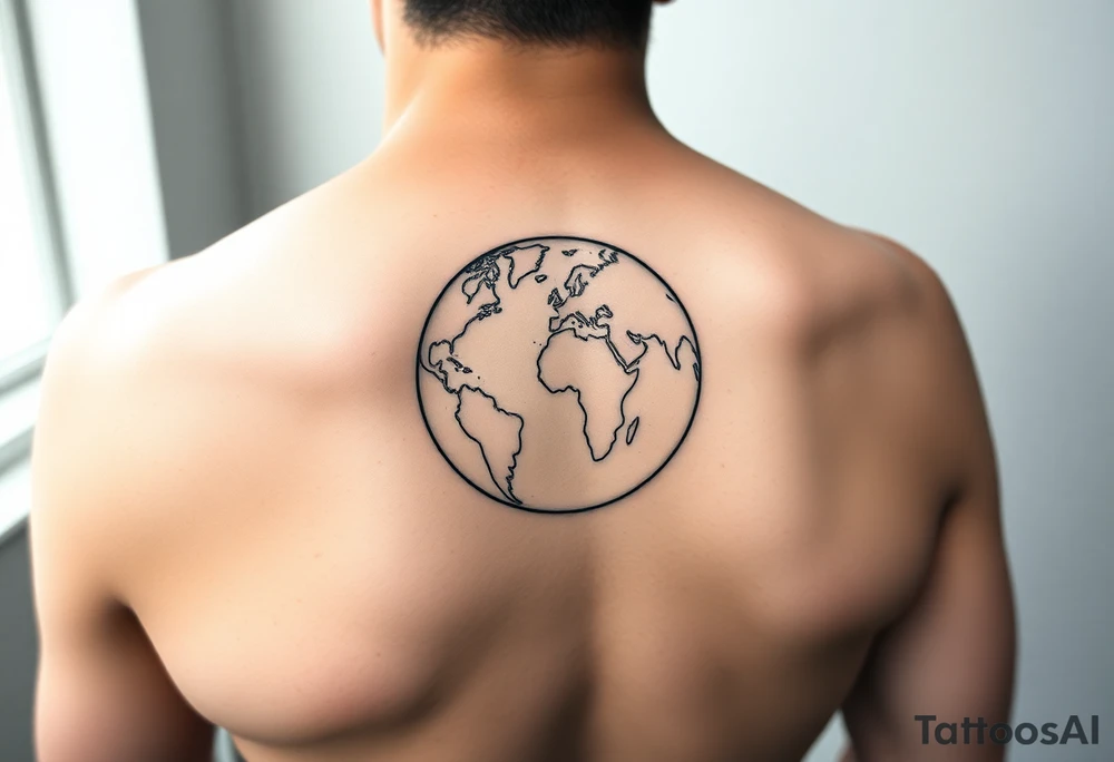 A globe with Lillys world tattoo idea