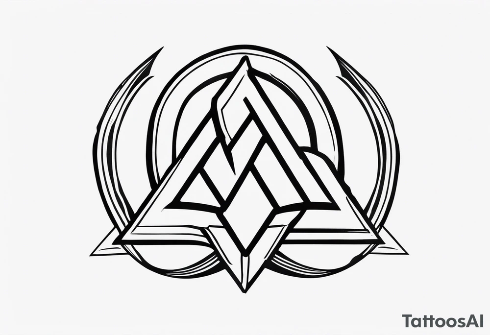 Ancient spartan trinity symbol tattoo idea