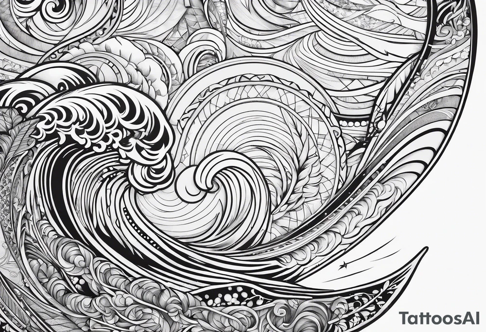 surfboard tattoo idea