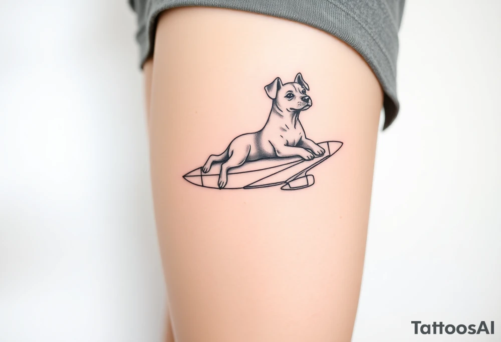 two dogs on an airplane tattoo idea