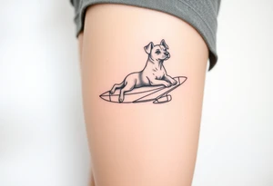 two dogs on an airplane tattoo idea