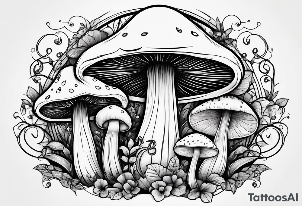 "Graceful Mushrooms" tattoo idea