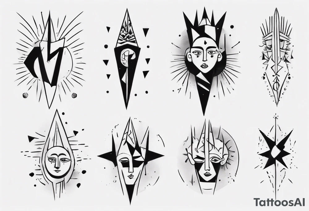Thin arm wrap with spikes tattoo idea