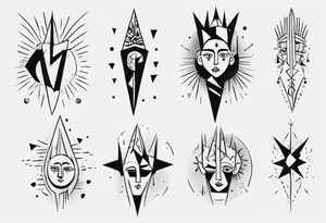 Thin arm wrap with spikes tattoo idea