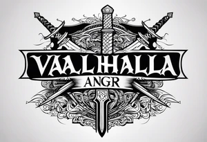 sword Valhalla anger tattoo idea