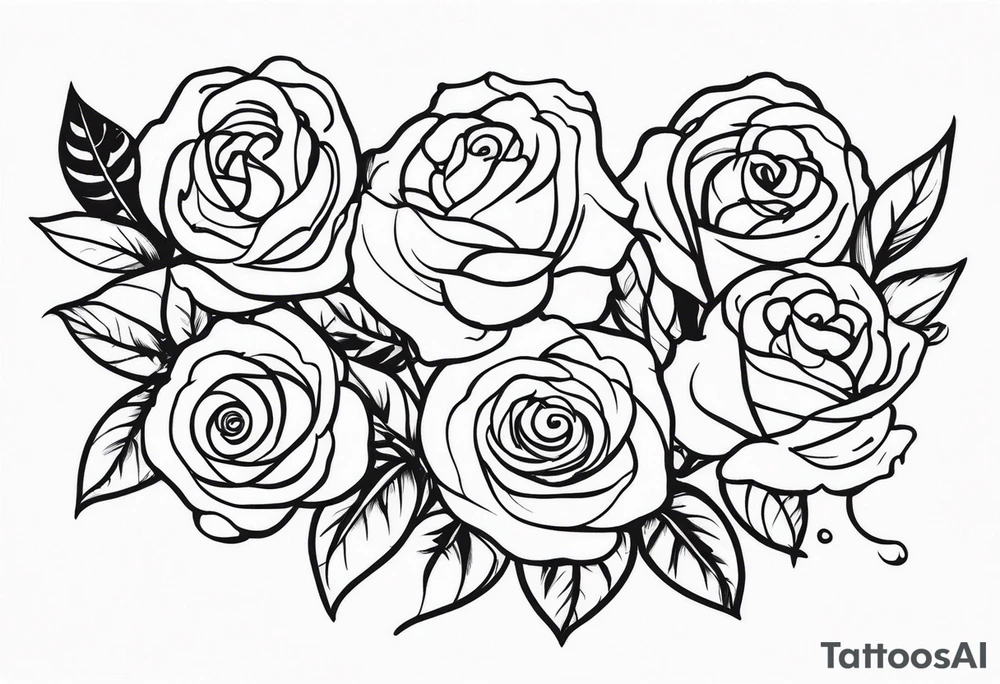 Majestic vines and roses tattoo idea