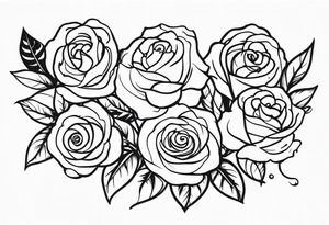 Majestic vines and roses tattoo idea