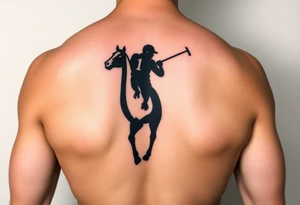 polo player silhouette tattoo idea