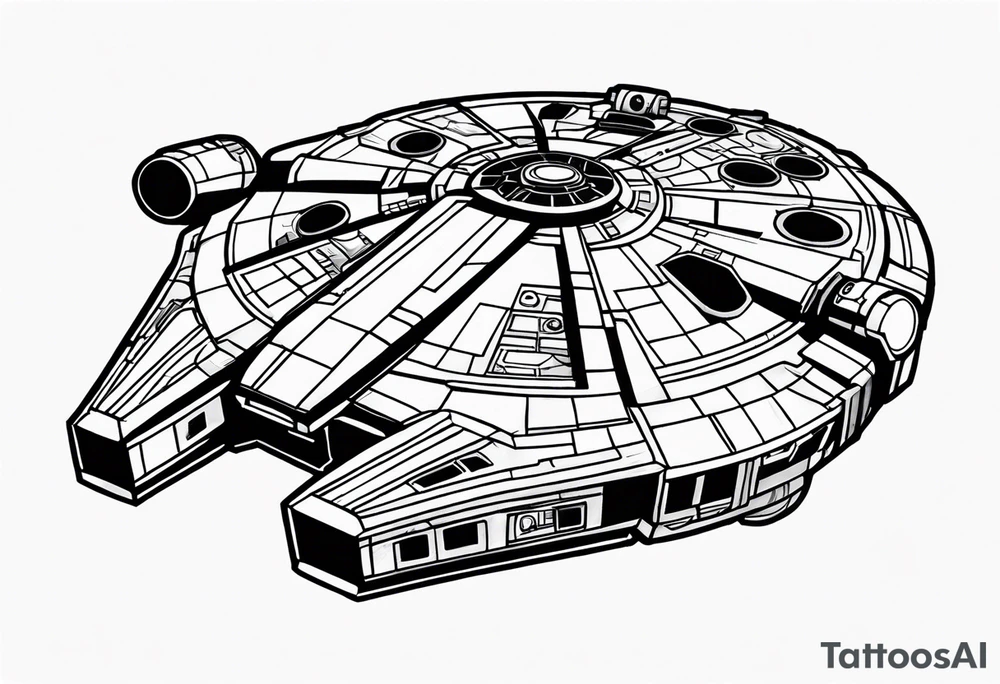 Millennium falcon tattoo idea