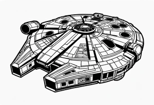 Millennium falcon tattoo idea