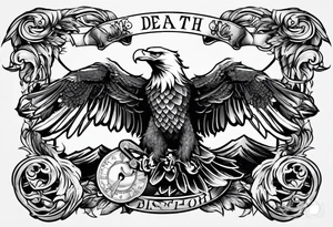 tattoo featuring an American eagle, aggressive


add the words death before dishonor on a scroll or something, add a sword or knife tattoo idea