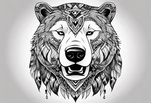 Snow bear shaman tattoo idea