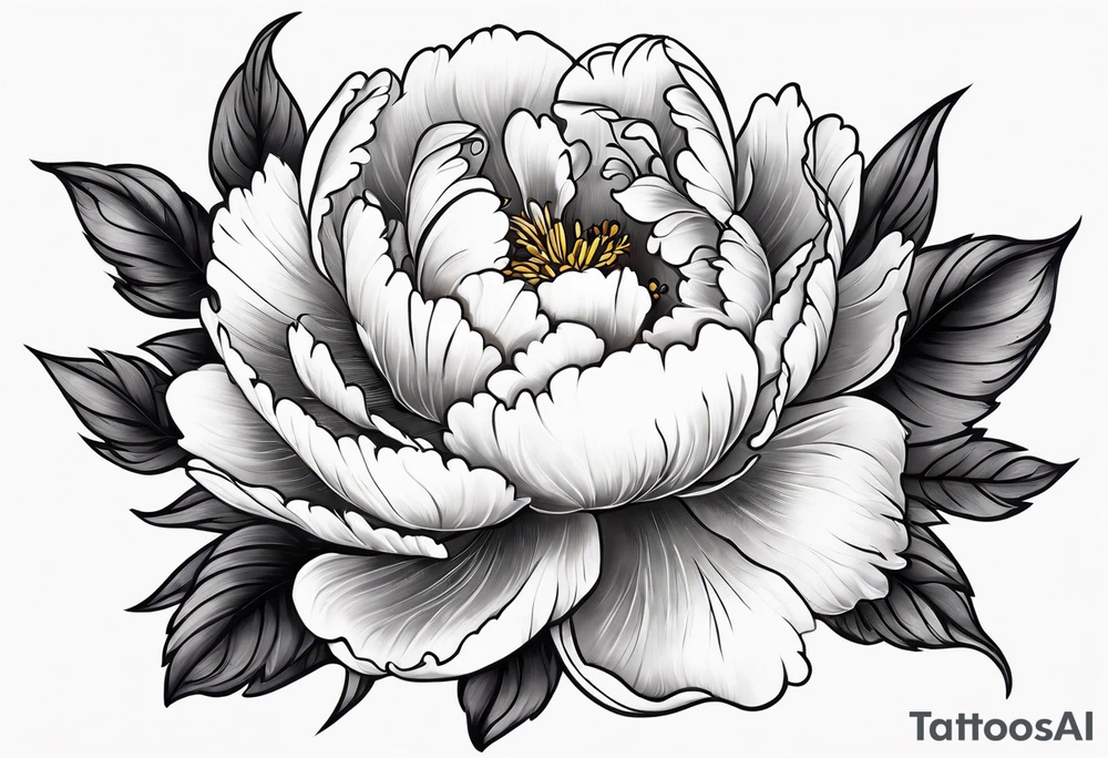 Peony tattoo idea