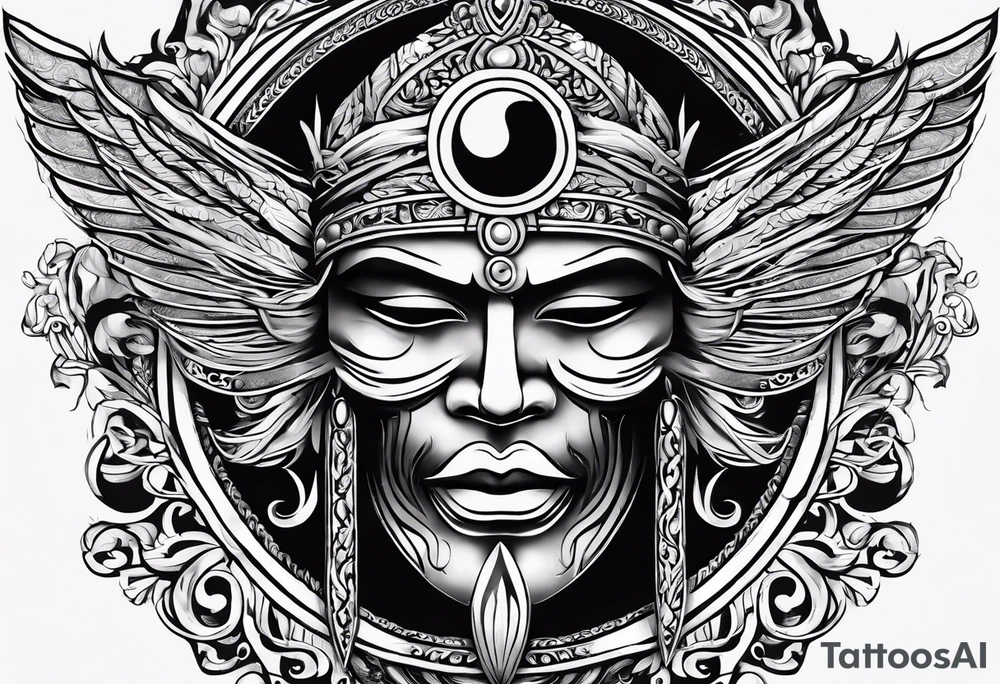 Slavic one eyed spirit that causes bad luck tattoo idea