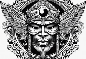 Slavic one eyed spirit that causes bad luck tattoo idea