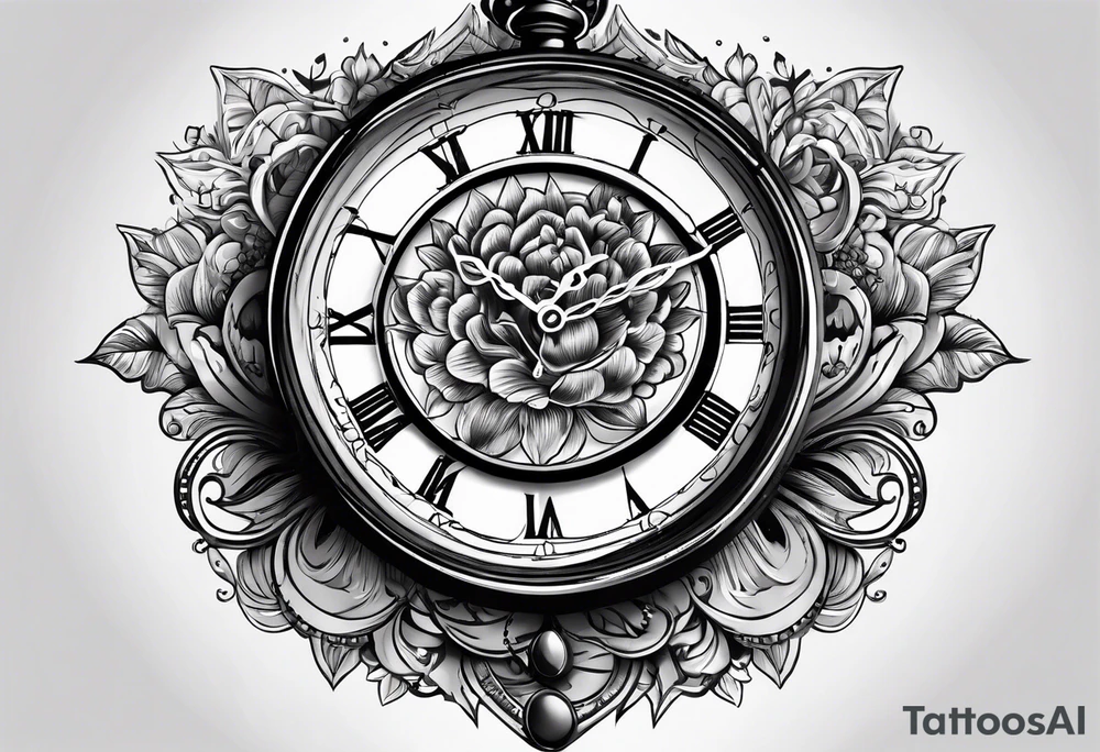 eine Taschenuhr mit kette tattoo idea