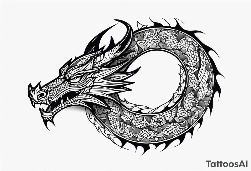 Dragon in wrist tattoo idea