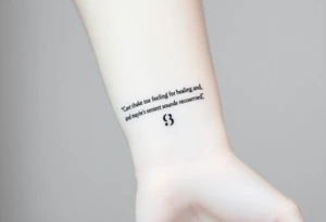 Lyrics from 'getting older' by billie eilish: "cant shake the feeling that im just bad at healing, and maybe thats the reason every sentence sounds rehearsed" And billie eilish logo and semi colon tattoo idea