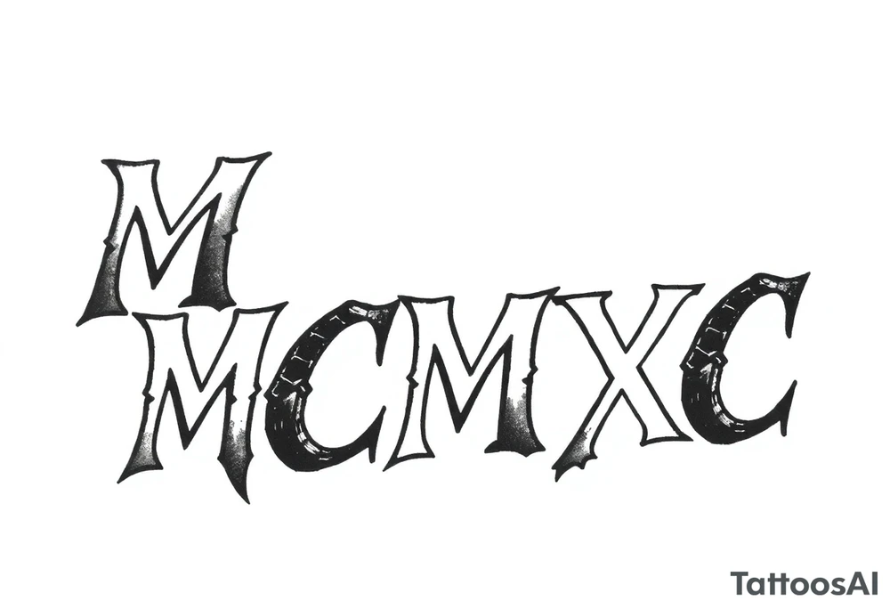“MCMXC” tattoo idea