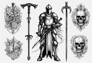 Knight withe the scythe tattoo idea