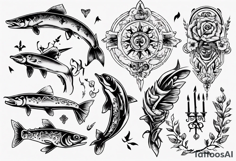 reh und forelle tattoo idea