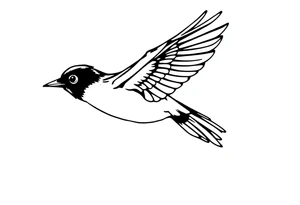 Male European Blackbird flying tattoo idea tattoo idea
