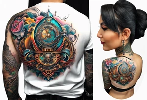Couple working at casino tattoo idea