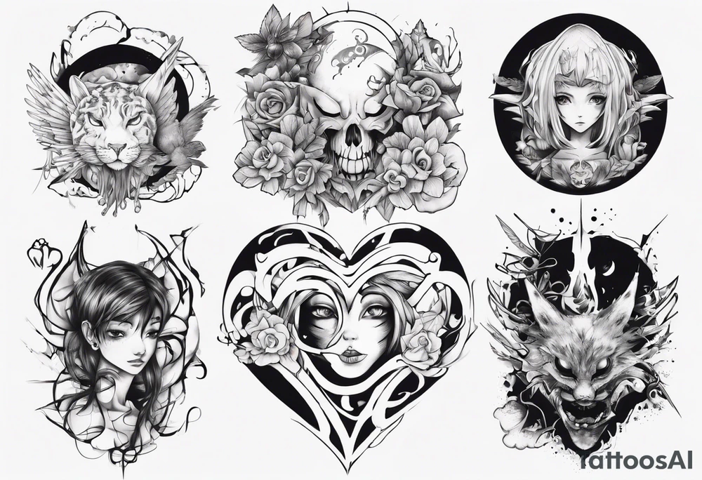 Love for anime tattoo idea