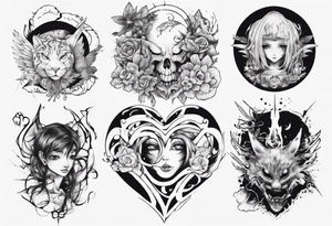 Love for anime tattoo idea