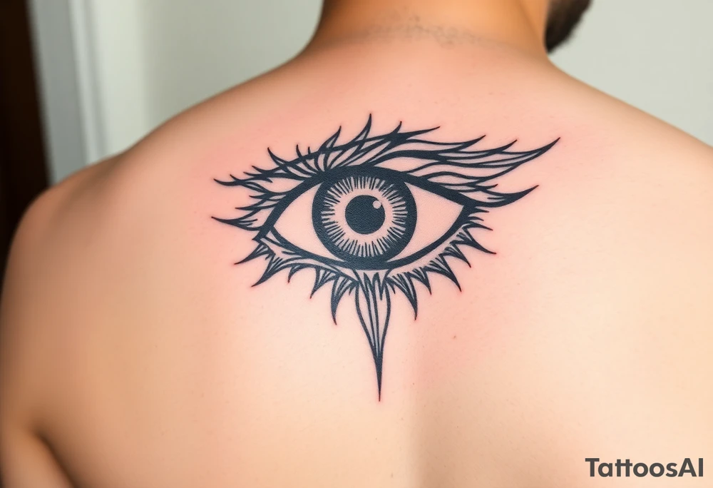 Powerful eye tattoo idea