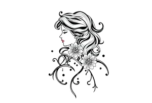 jewels
 stormy skies female tattoo idea