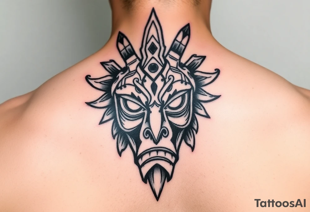 Zulu 
african mask tattoo idea