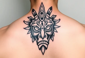 Zulu 
african mask tattoo idea