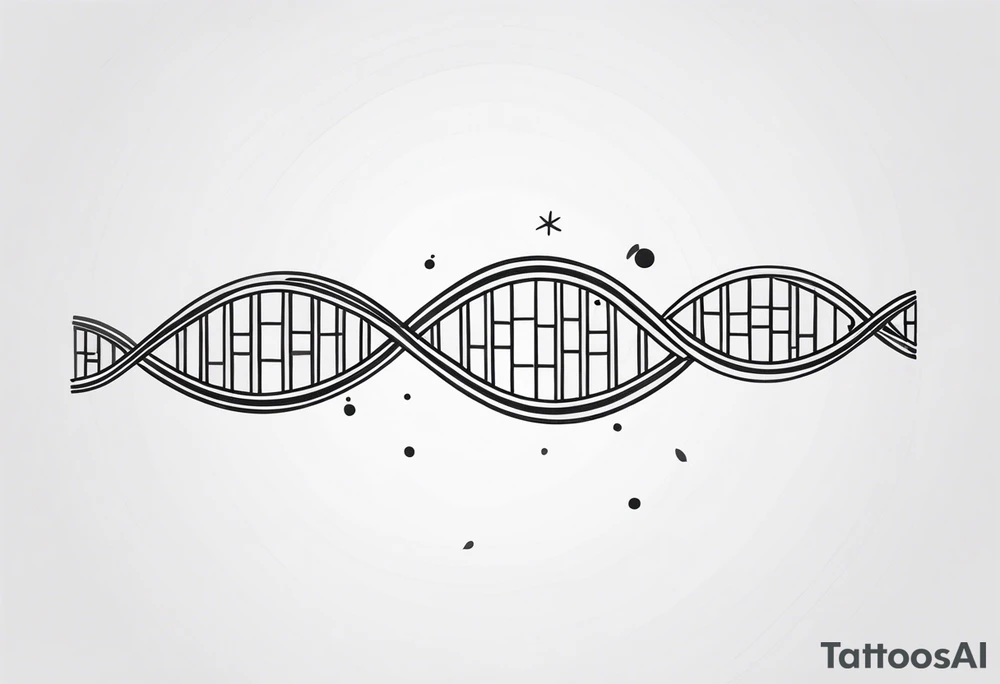 line drawing of dna tattoo idea