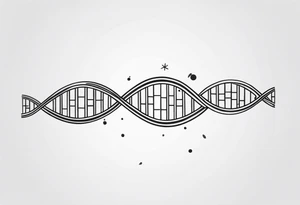 line drawing of dna tattoo idea