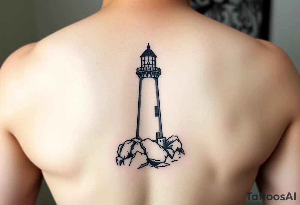 Lighthouse with light tattoo idea