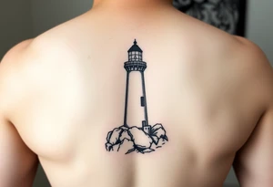 Lighthouse with light tattoo idea