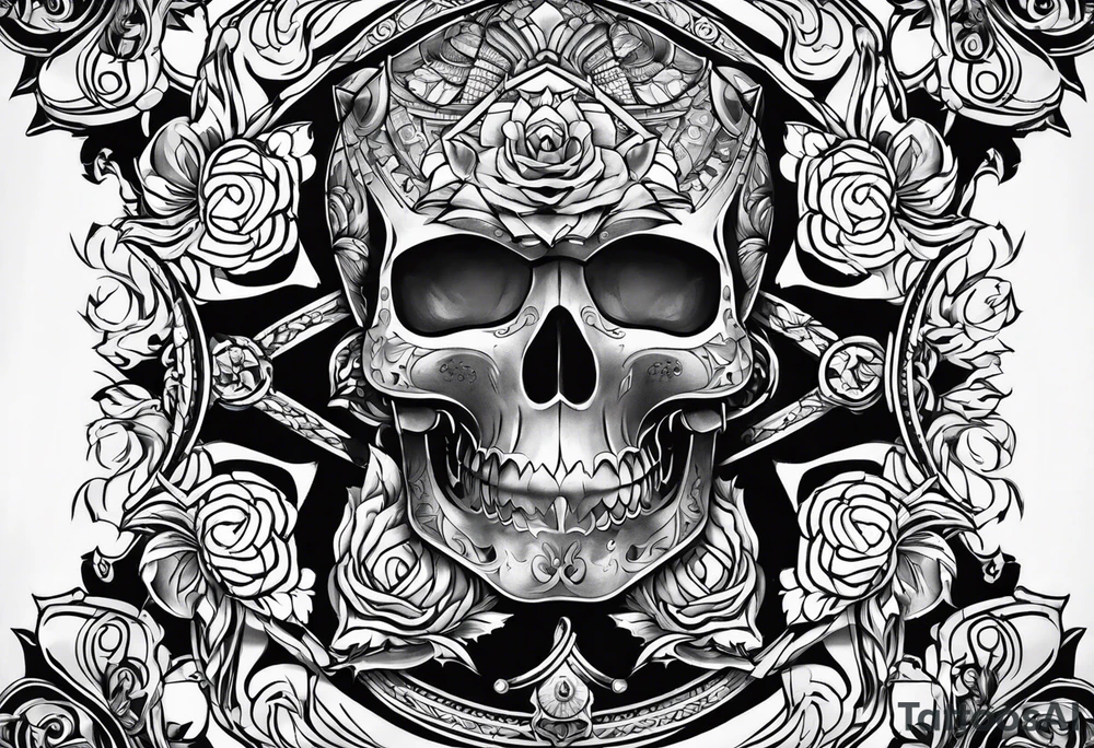 Konzept Tattoo, no skulls, no flames tattoo idea