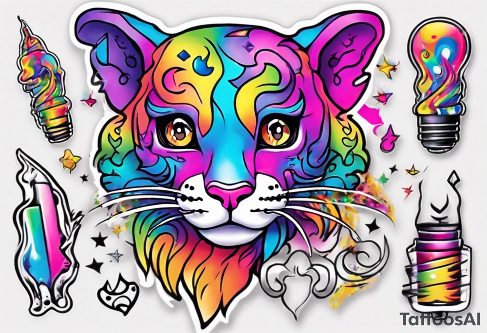 brainstorming by lisa frank tattoo idea