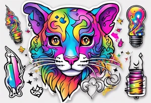 brainstorming by lisa frank tattoo idea