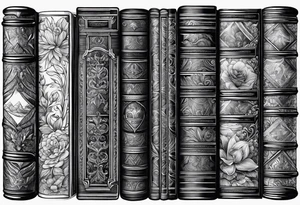 Stack of books tattoo idea