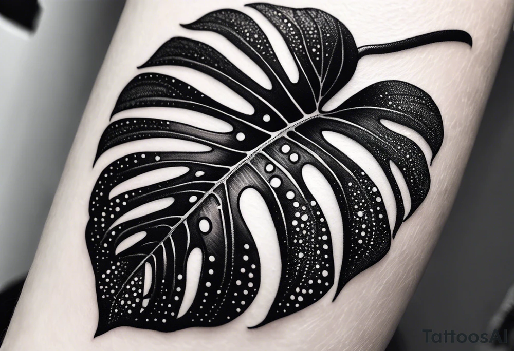Monstera tattoo idea
