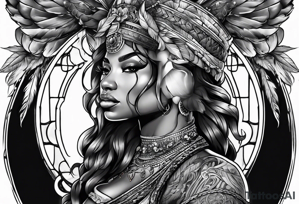 black freedom tattoo idea