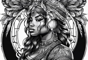 black freedom tattoo idea