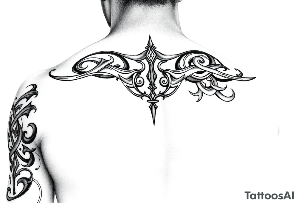 Celtic tribal arm sleeve tattoo idea