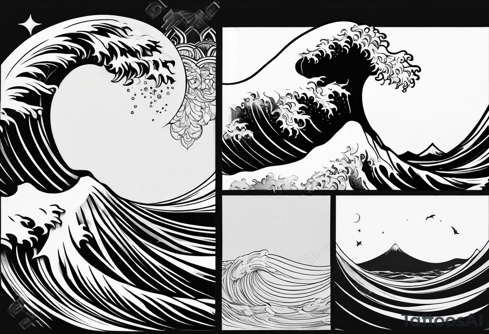Simple wave tattoo idea