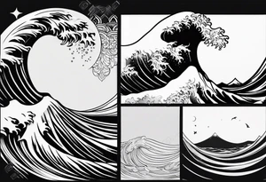 Simple wave tattoo idea