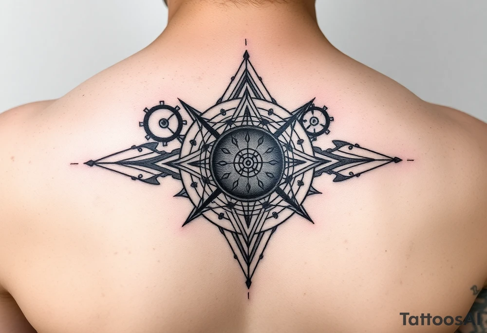 negative space tattoo inspired by the space and time tattoo idea